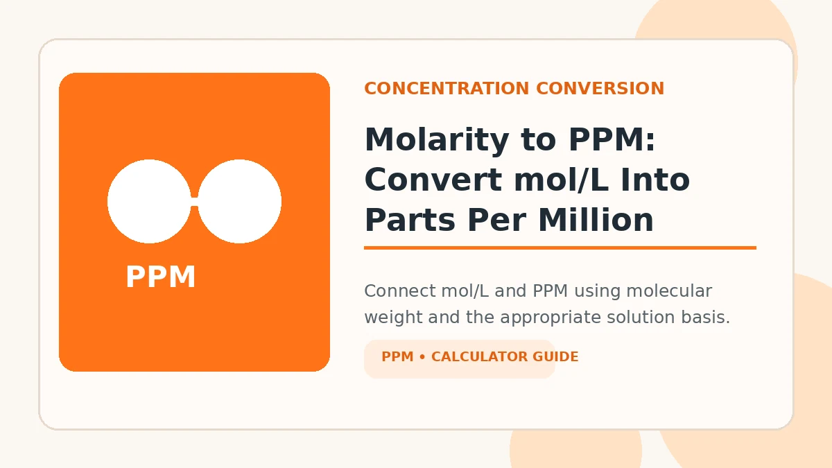 Molarity to PPM: Convert mol/L Into Parts Per Million featured image