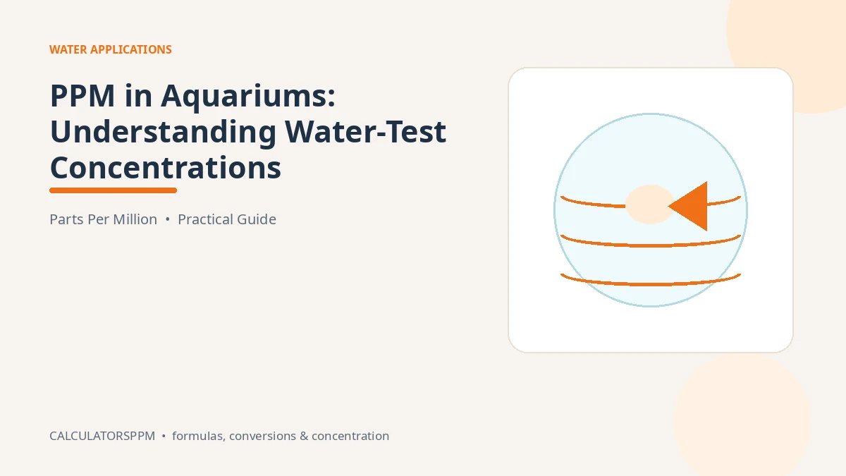 PPM water-test concentration in an aquarium