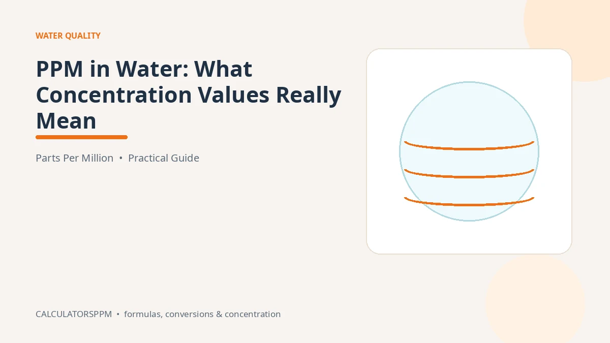 PPM concentration measurement in water