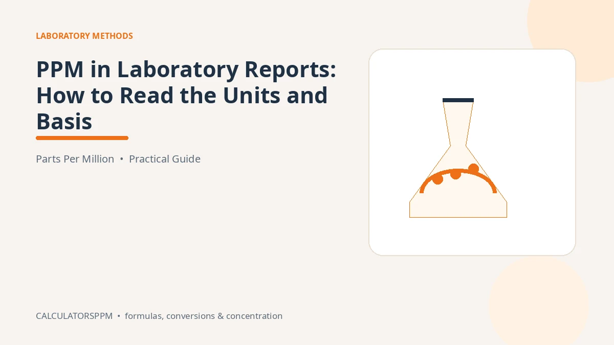 PPM laboratory report units and concentration basis