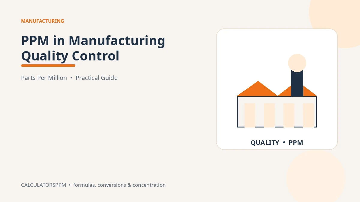 PPM measurement for manufacturing quality control